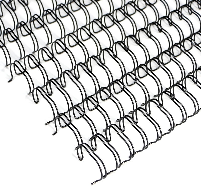 RAYSON WR21127BK Wire Binding Spines, 2:1 Pitch Double Loop Binding Wires 1/2 Inch, 21-Loop Wire Ring Pack of 100 with Black - Image 2